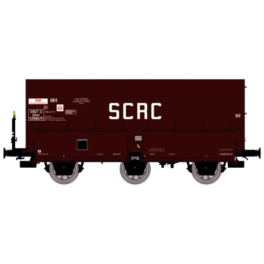 Coffret Set 2 Wagons Trémie COKE MH 45 STEMI SCAC 1/87 HO REE