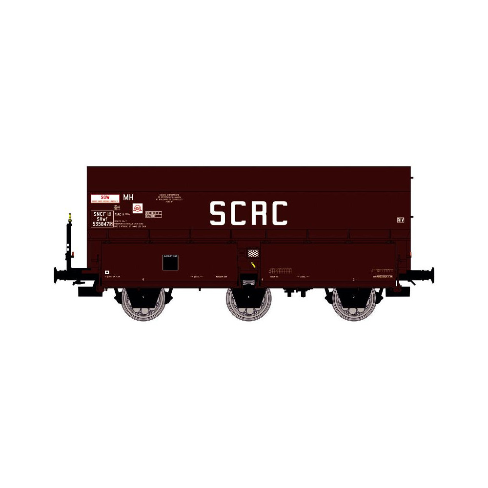 Coffret Set 2 Wagons Trémie COKE MH 45 STEMI SCAC 1/87 HO REE