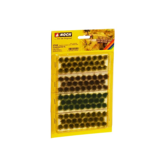 Touffes d'herbe vert foncé, marron XL 9 mm 104 pièces NOCH