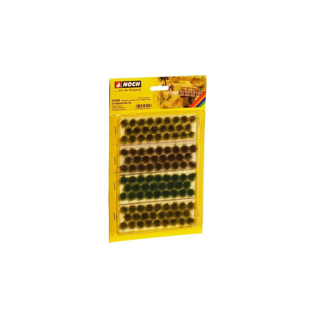 Touffes d'herbe vert foncé, marron XL 9 mm 104 pièces NOCH