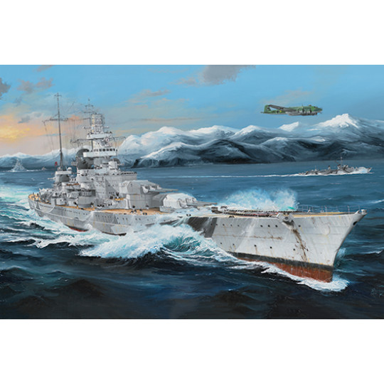 Cuirassé navire Allemand WW2 SCHARNHORST maquette 1/200 TRUMPETER