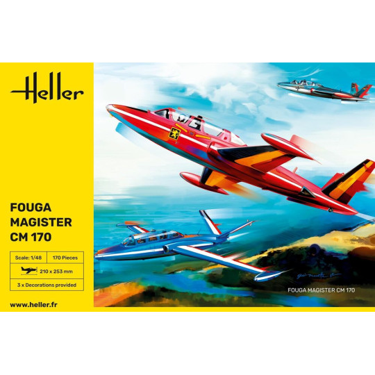 Fouga MAGISTER CM170 maquette1/48 HELLER