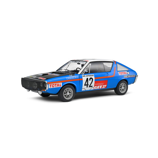 RENAULT 17 blue n°42  Rallye Abidjan Nice 1976  1/18 SOLIDO