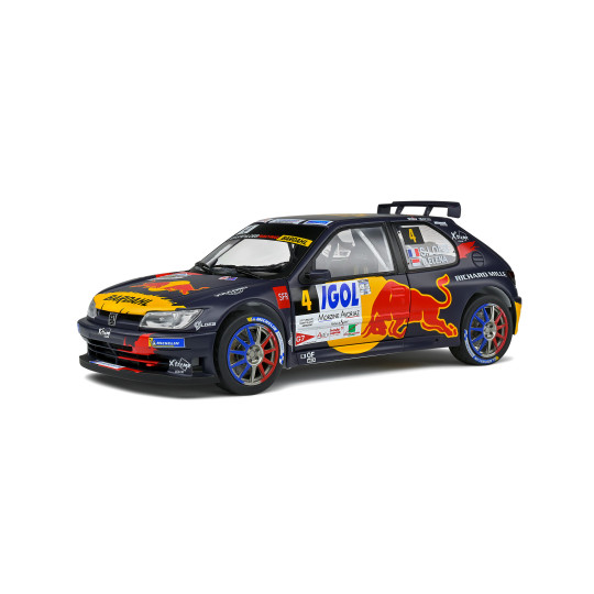 PEUGEOT 306 Maxi black Rallye du Mont Blanc 2021  Seb Loeb 1/18 SOLIDO