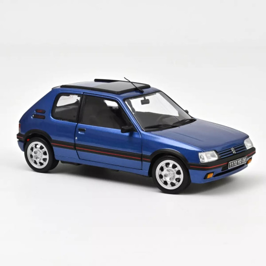 PEUGEOT 205 GTi 1.9 avec window roof bleu miami 1/18 NOREV