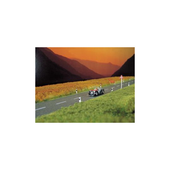 Route asphalte avec marquages 1/87 BUSCH