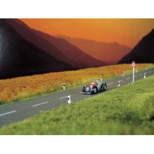 Route asphalte avec marquages 1/87 BUSCH