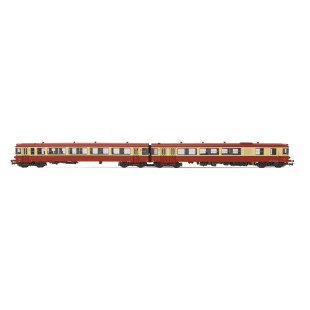 Autorail diesel "Caravelle" EAD X 4317 + Remorque XR 8517 Livrée rouge/crème SNCF 1/87 HO JOUEF