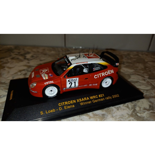 Citroën Xsara winner WRC Rallye Allemagne 2002 Loeb/Elena 1/43 IXO