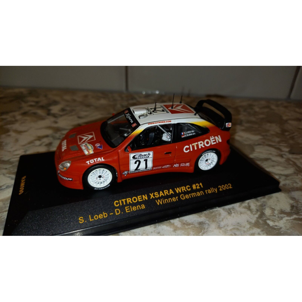 Citroën Xsara winner WRC Rallye Allemagne 2002 Loeb/Elena 1/43 IXO