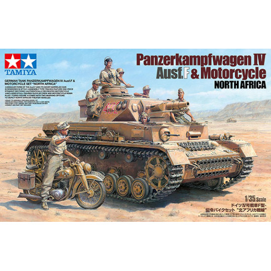 Panzer IV Ausf.F + motocycliste 1/35 TAMIYA