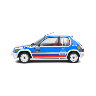 Peugeot 205 Rallye 1 9L Schwab collection blanche 1990 1/18 SOLIDO