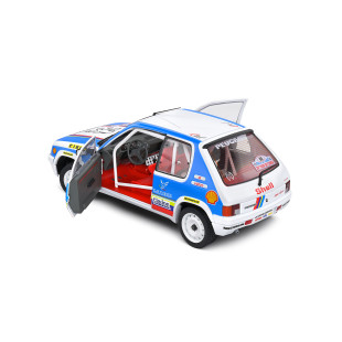 Peugeot 205 Rallye 1 9L Schwab collection blanche 1990 1/18 SOLIDO