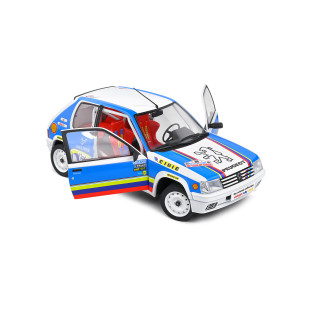 Peugeot 205 Rallye 1 9L Schwab collection blanche 1990 1/18 SOLIDO