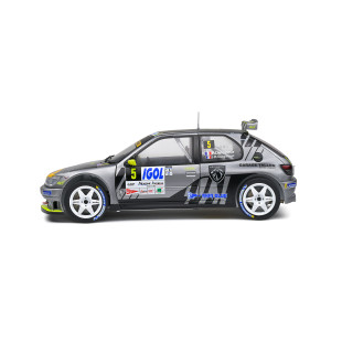 Peugeot 306 Maxi grise n°5 Rallye du Mont Blanc 2021 1/18 SOLIDO