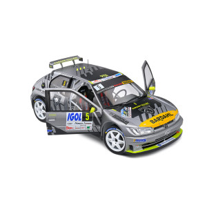 Peugeot 306 Maxi grise n°5 Rallye du Mont Blanc 2021 1/18 SOLIDO