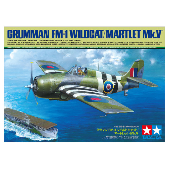 Grumman F4 FM-1 WILDCAT MARTLET Mk.V maquette 1/48 TAMIYA