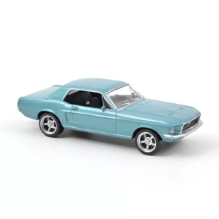 Ford Mustang 1968 bleu metal + caravane 1/43 NOREV Jet Car