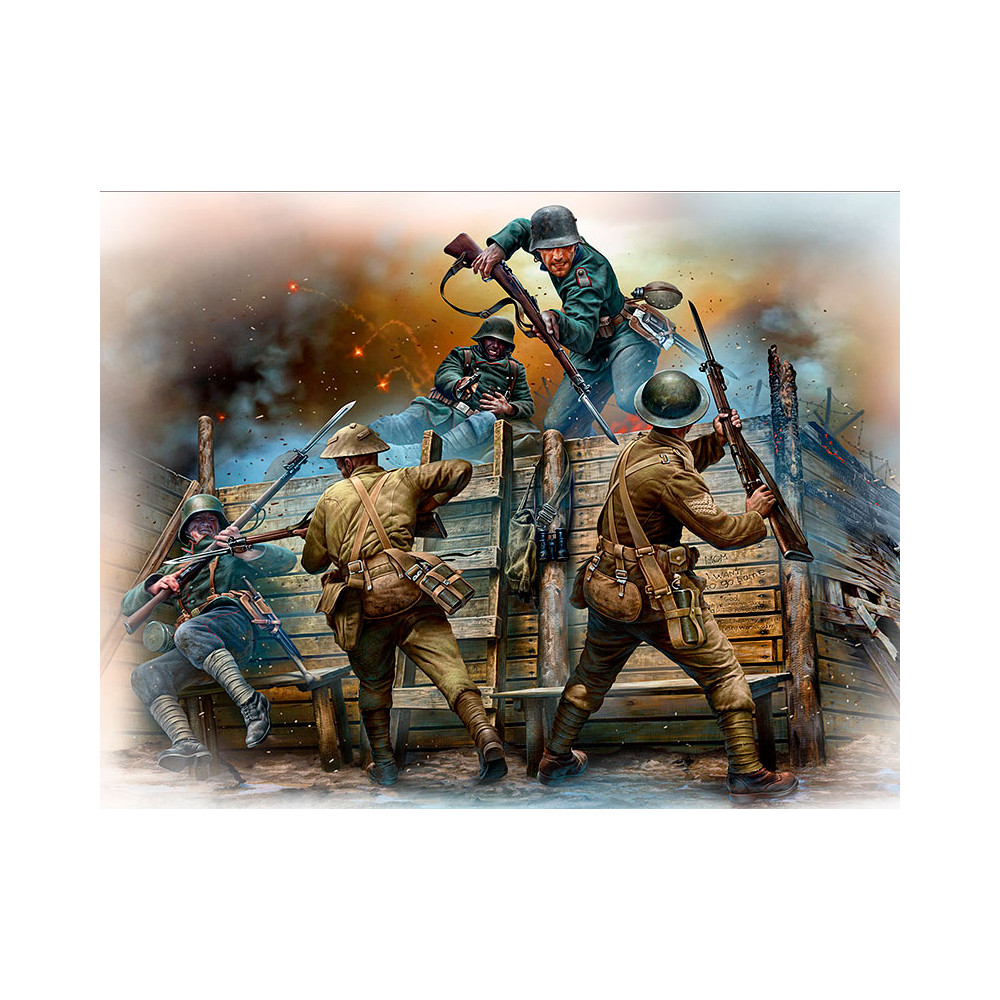 Corps à corps dans les tranchées 1917 1/35 MasterBox