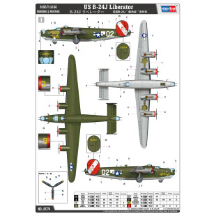 Avion B-24J Liberator 1/48 HOBBY BOSS