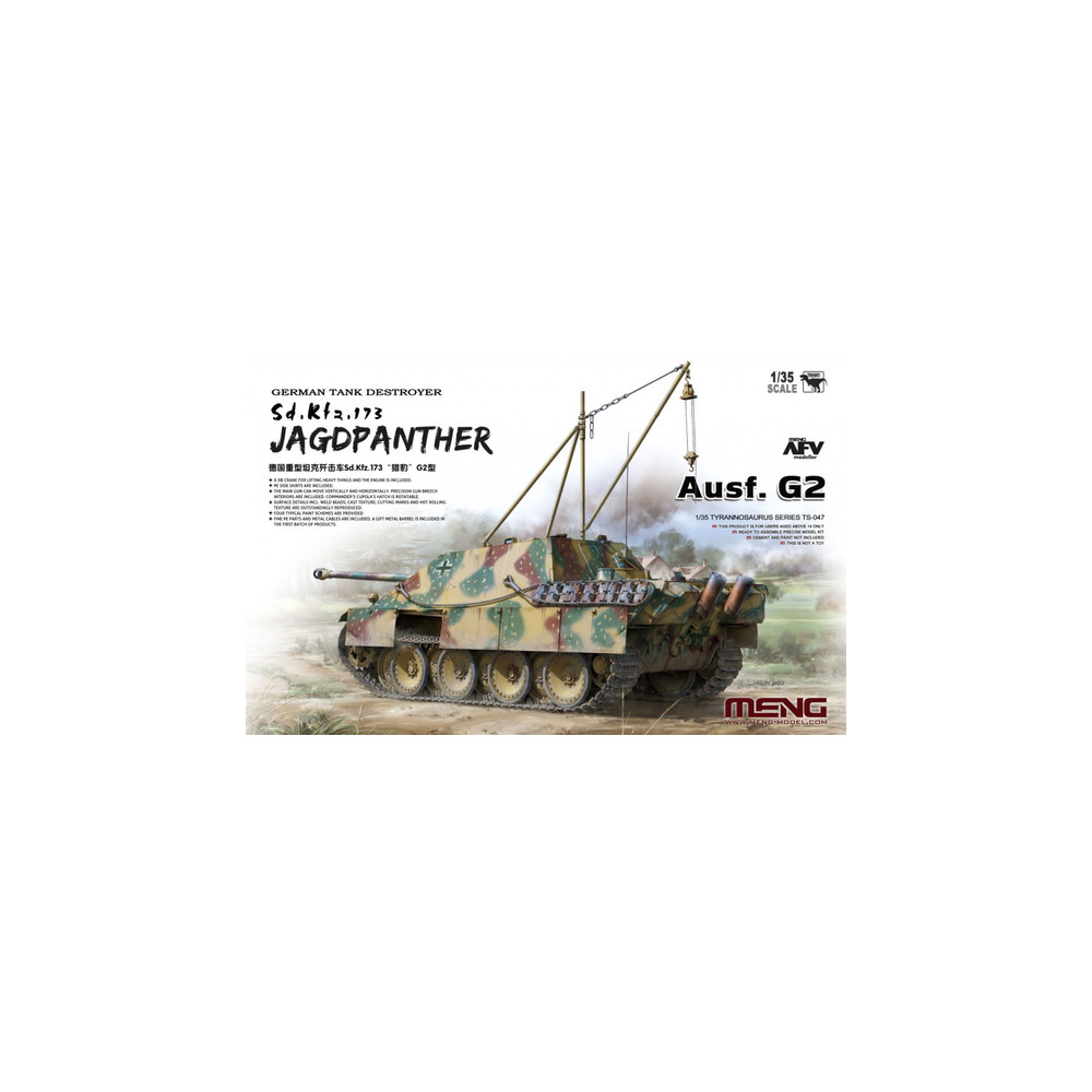 Char Jagpanther Ausf.G2 Sd.Kfz.173 maquette 1/35 MENG