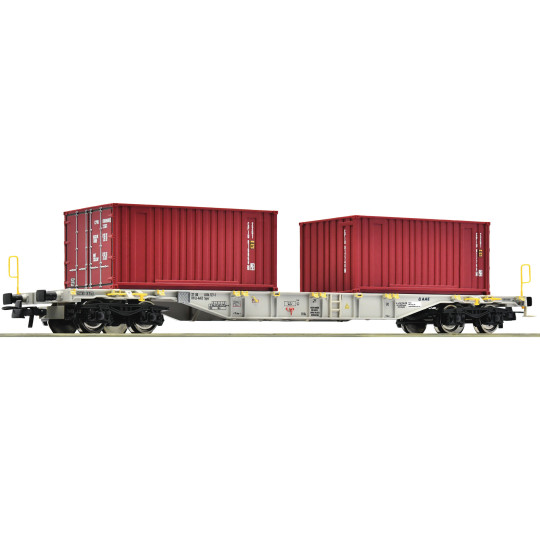 Wagon Porte-conteneur bogies AAE Container 1/87 ROCO