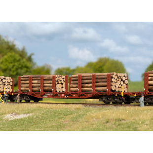 Coffret Set 5 Wagons plats ranchers Bogies 1/87 MARKLIN