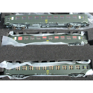 Coffret Set 3 Voitures SNCF DEV AO courtes SNCF 1/87 REE