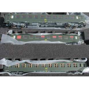 Coffret Set 3 Voitures SNCF DEV AO courtes SNCF 1/87 REE