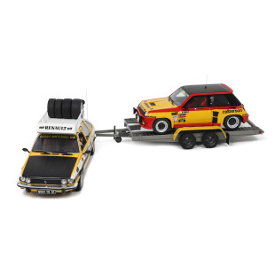 Pack Renault R30 Asssistance + R5 Turbo + remorque 1/18 OTTO