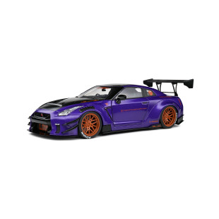 Nissan GT-R (R35) W/ liberty walk body kit 2.0 purple 2022 1/18 SOLIDO