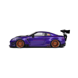 Nissan GT-R (R35) W/ liberty walk body kit 2.0 purple 2022 1/18 SOLIDO