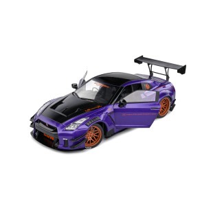 Nissan GT-R (R35) W/ liberty walk body kit 2.0 purple 2022 1/18 SOLIDO