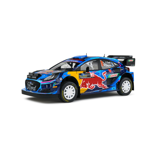 Ford Puma Rally1 hybride bleu n°8 Rallye de Suède 1/18 SOLIDO