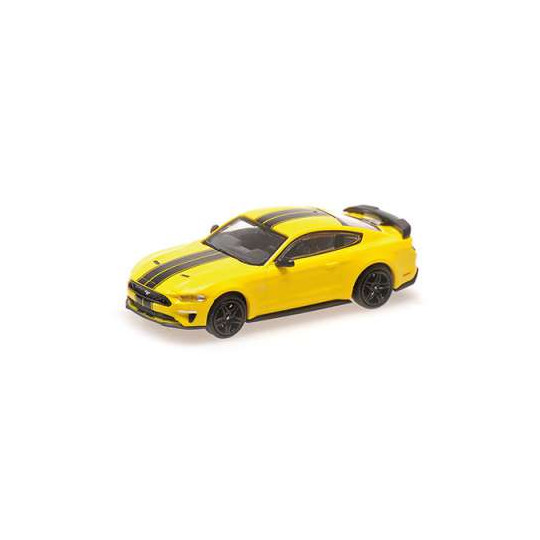 FORD Mustang 2018 yellow & black 1/87 MINICHAMPS