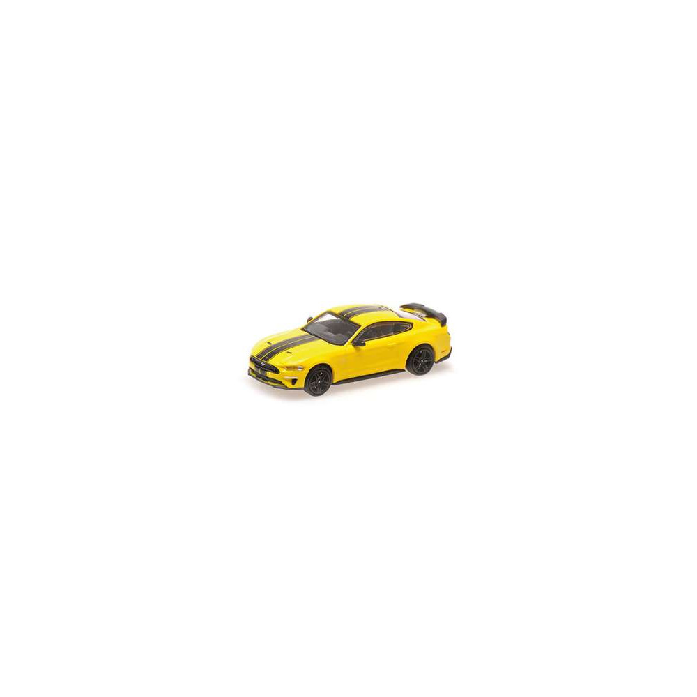 FORD Mustang 2018 yellow & black 1/87 MINICHAMPS