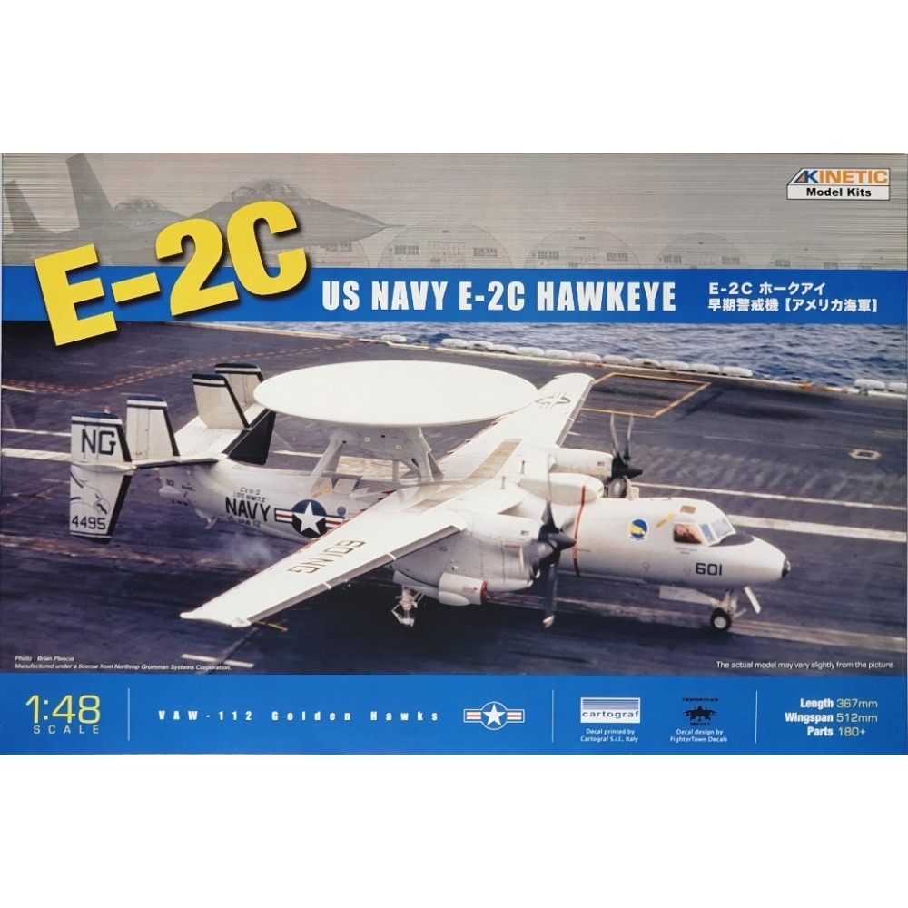 Grumman E-2C HAWKEYE US Navy maquette 1/48 KINETIC