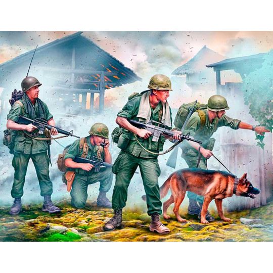 Patrouille cynophile Vietnam 1/35 MasterBox