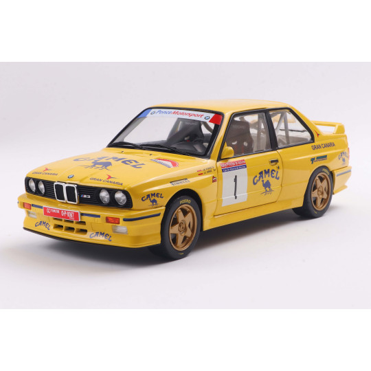 BMW E30 M3 GR jaune Pons/Deniz Rally Asturies  1/18 SOLIDO