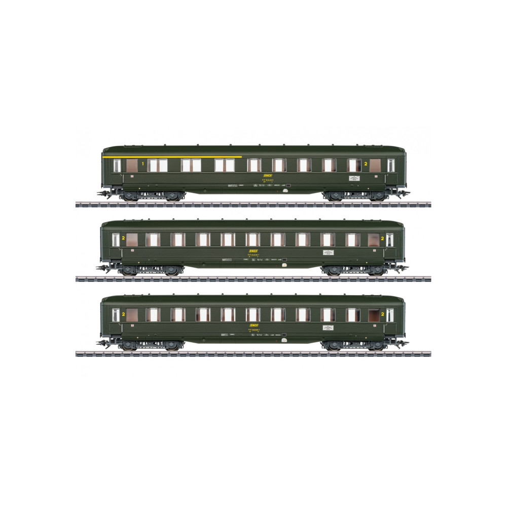 Coffret set 3 wagons voitures bogies voyageurs SNCF 1/87 HO MARKLIN