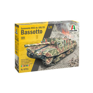 Char WW2 Italie Semovente "Bassotto" M43 105/25 maquette 1/35 ITALERI