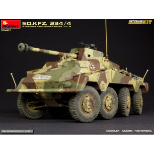 Camion char Sd.Kfz 234/4 8X8 & Pak 7.5 maquette 1/35 MINIART