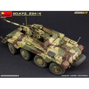 Camion char Sd.Kfz 234/4 8X8 & Pak 7.5 maquette 1/35 MINIART