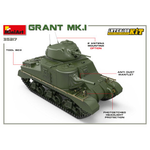 Char tank US UK WW2 Grant Mk.1 maquette 1/35 MINIART