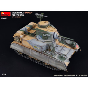 Char tank US UK WW2 M3 Stuart Mk.1 Honey maquette 1/35 MINIART