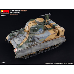 Char tank US UK WW2 M3 Stuart Mk.1 Honey maquette 1/35 MINIART