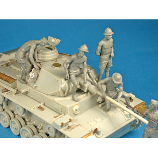 Equipage de char WW2 Allemagne Afrika Korps maquette 1/35 MINIART