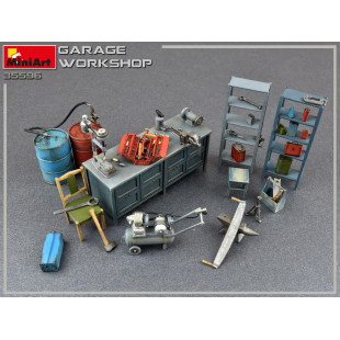 Matériel et outils de garage maquette 1/35 Miniart
