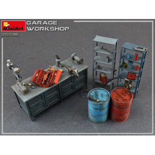 Matériel et outils de garage maquette 1/35 Miniart