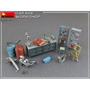 Matériel et outils de garage maquette 1/35 Miniart